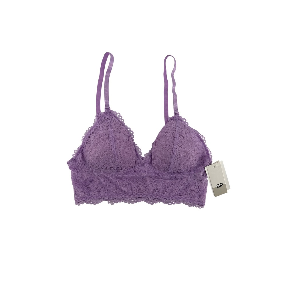 BP Nordstrom Purple Floral Lace Bralette Convertible Straps Women Medium NWT